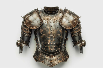 Fototapeta premium Warriors Steel armor isolated on white background