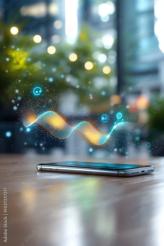 Poster exploring the intersection of technology and sound the future of mobile audio experiences