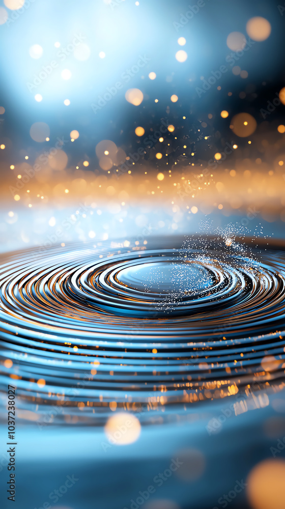 Aufkleber captivating ripples of light an enchanting visual journey through fluid dynamics and ethereal glow