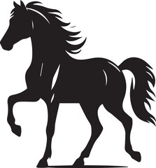 Horse silhouette isolated on white