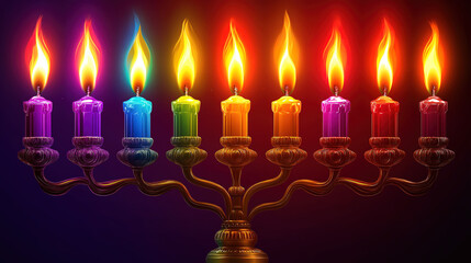 Fototapeta premium Understanding the menorah and its importance in celebrating the festival of Hanukkah