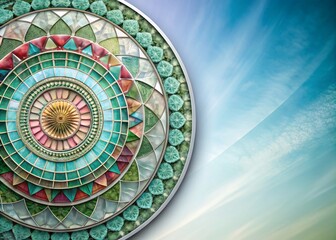 Obraz premium Geometric Circle Pattern Background for Modern Design, Ideal for Branding and Marketing Use