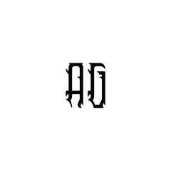 AG monogram logo design letter text name symbol monochrome logotype alphabet character simple logo