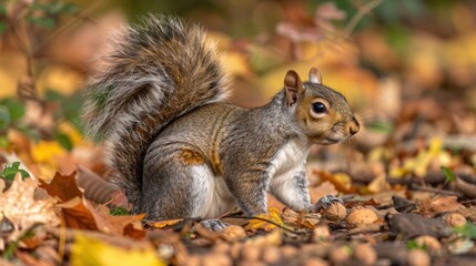 Obraz premium Squirrel in Autumn
