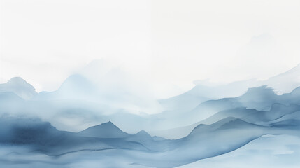 Chinese ink landscape painting, minimalism