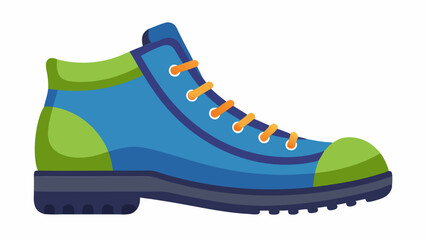 Hiking boot silhouette vector illustration with white background