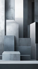 Vertical Abstract grey architectural structural background.