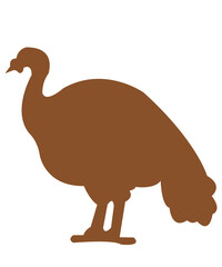 Thanksgiving turkey clip art design on plain white transparent isolated background for card, shirt, hoodie, sweatshirt, apparel, card, tag, mug, icon, poster or badge