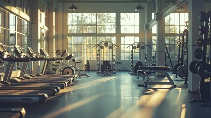 Empty Fitness Center Interior
