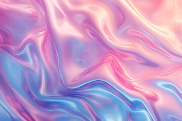 Obraz premium Holographic Gradient with Fluid Shapes and Pastel Colors