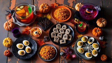Halloween cuisine for a Halloween celebration 