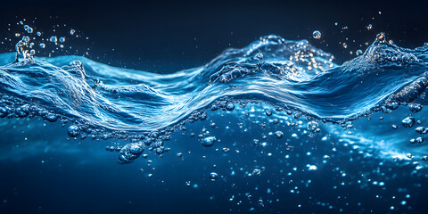 Spectacular and beautiful waves, the dividing line between underwater and above water, mobile phone wallpaper, computer wallpaper