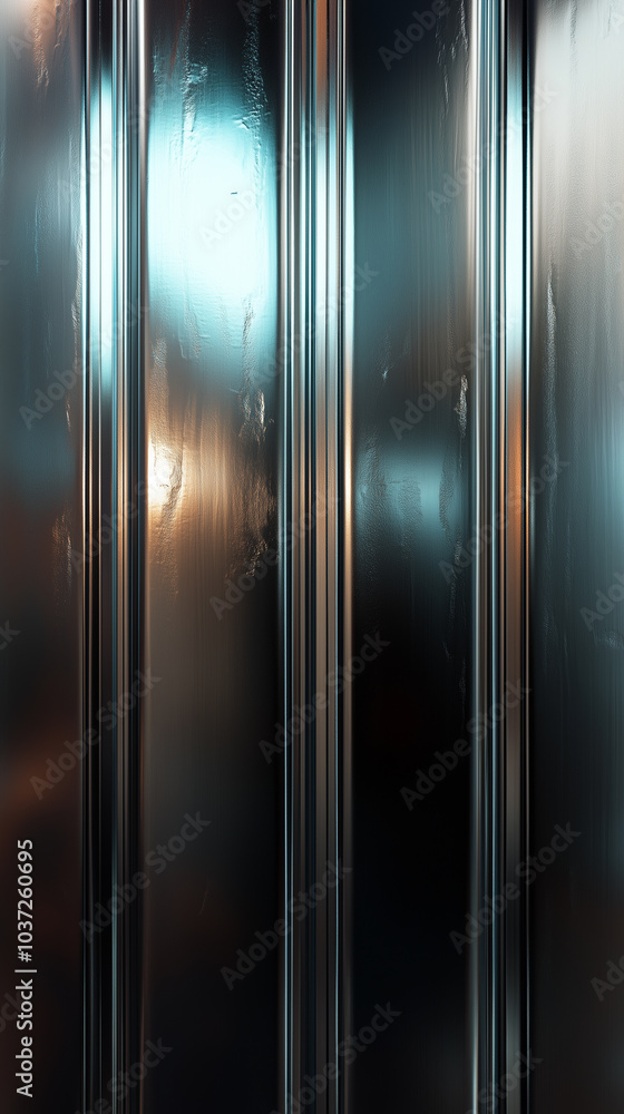 Aufkleber vertical abstract background sleek metallic surface with smooth, futuristic lines and reflections of