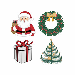 Collection of SVG Illustrations for Christmas.