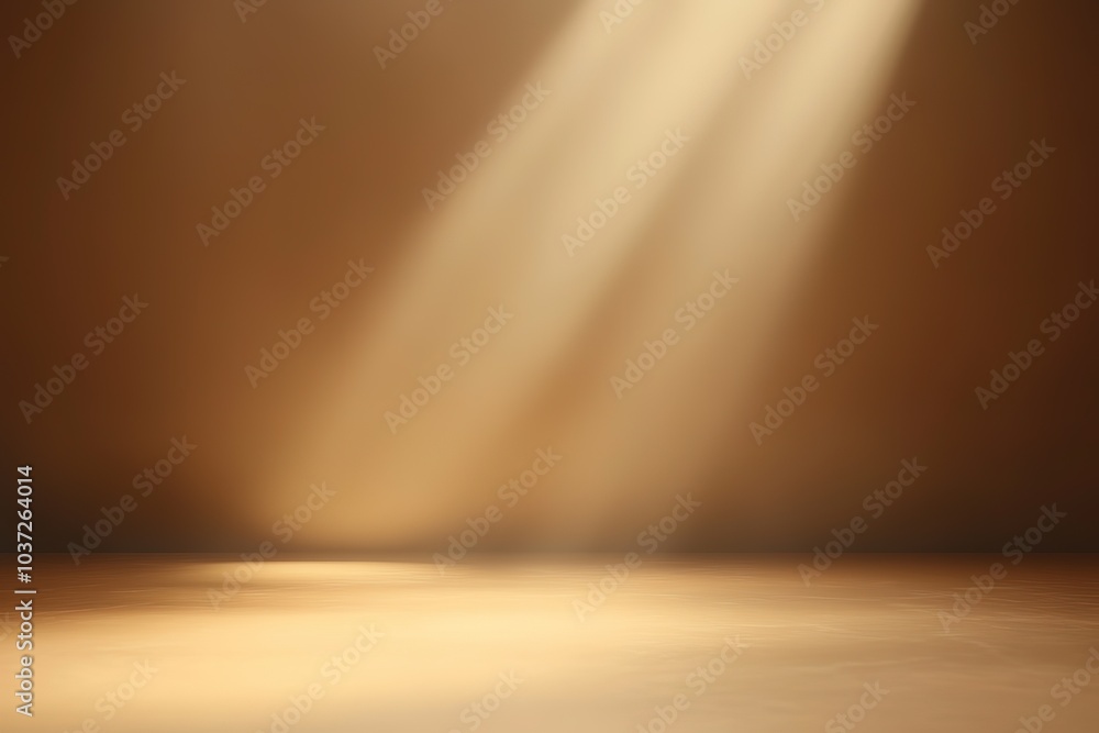 Poster light brown background vector, soft and smooth gradient color from top to bottom, studio room with l