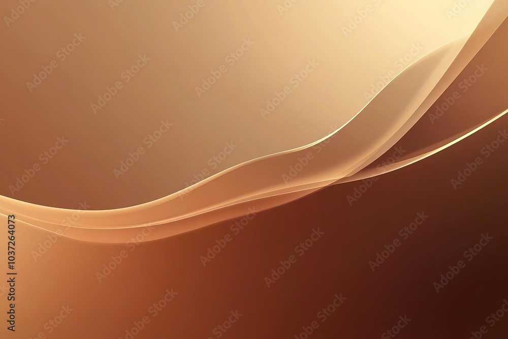 Poster light brown background vector, soft and smooth gradient color from top to bottom, studio room with l