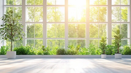 Bright and Airy Indoor Garden with Sunlight