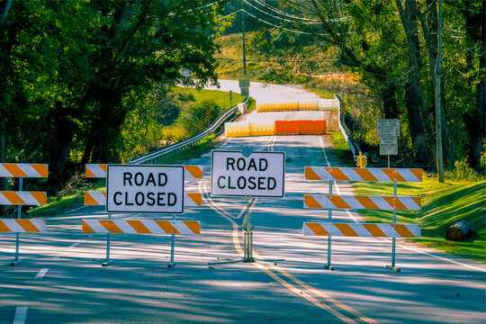 Road Closed Bridge Out Ahead