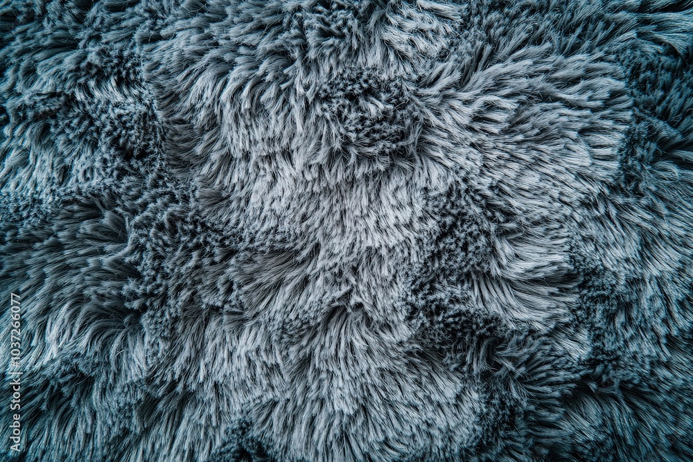 Poster high-resolution photography of a top-down view of a soft, grey carpet with a plush pile texture