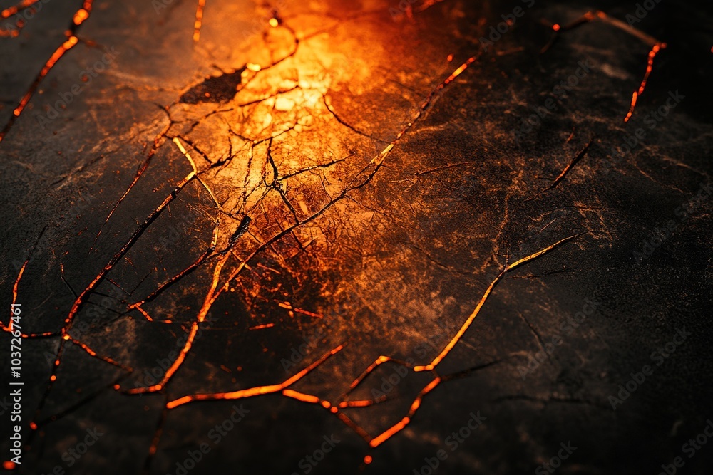 Aufkleber a close-up of the cracked screen, showing intricate patterns and textures that resemble spider webs 