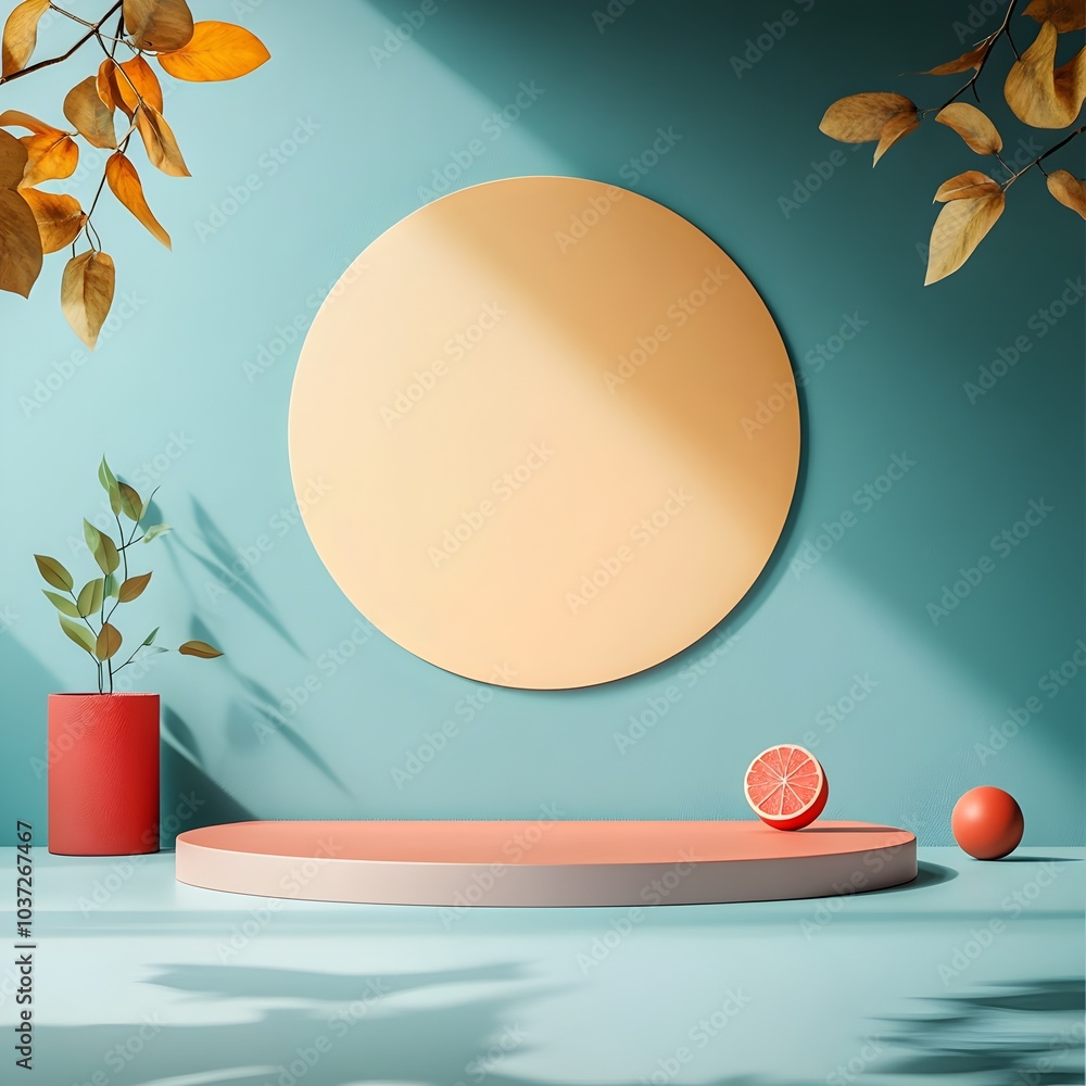 Poster minimalist 3d studio environment with a seamless gradient backdrop and dramatic shadows across the s