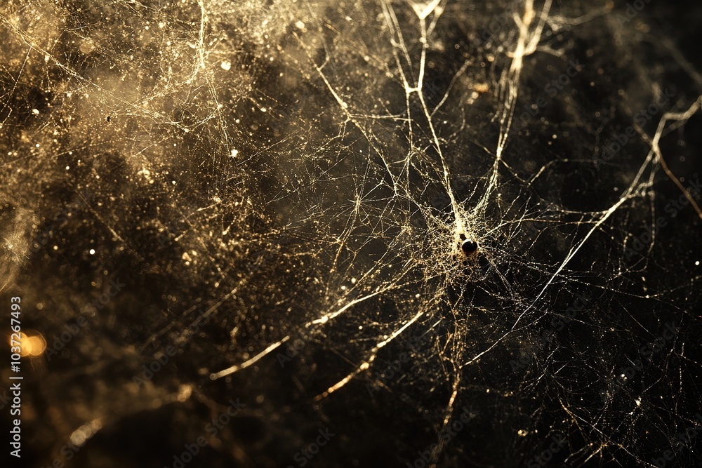 Aufkleber a close-up of the cracked screen, showing intricate patterns and textures that resemble spider webs 