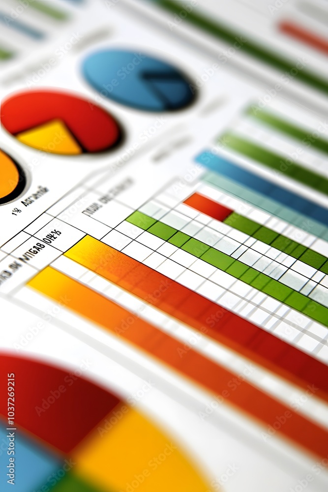 Poster A colorful collection of charts and graphs showcasing data analysis, highlighting trends and metrics in a visually engaging manner.