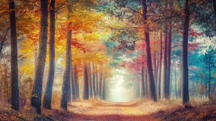 Autumnal Forest Path