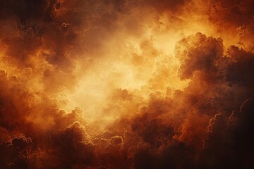 A dark brown, orange, and black gradient background with a hint of light in the top-left corner.