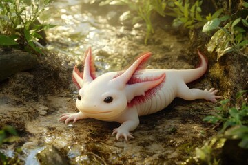 Cute Fantasy Creature in Natural Setting