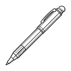Naklejka premium Silhouette vector style pen with white background