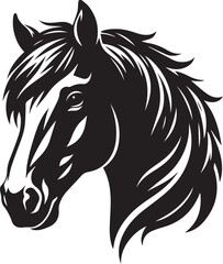 Horse head silhouette vector