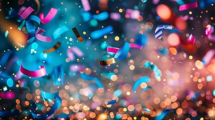 A happy countdown to the new year complete with party poppers and confetti