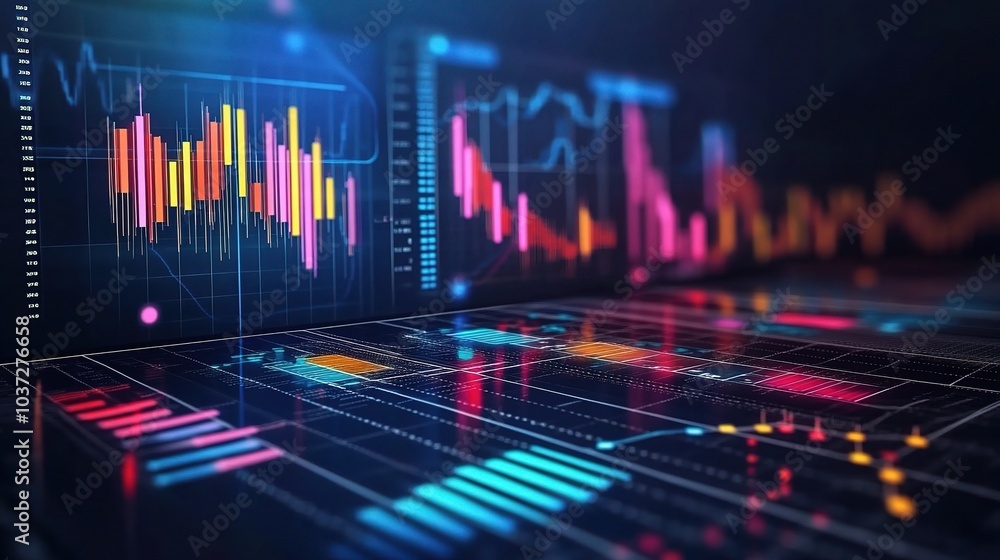 Poster Data Visualization with Colorful Graphs and Charts