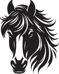 Horse head silhouette vector