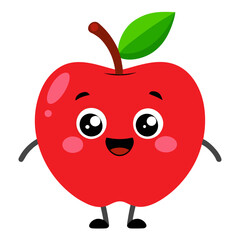 red apple cartoon character