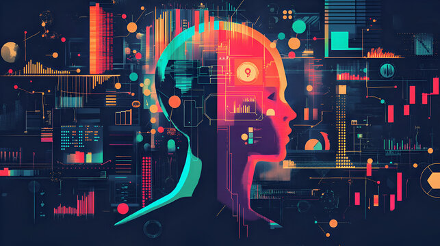 Abstract binary code design representing technology and data connectivity in a futuristic digital landscape