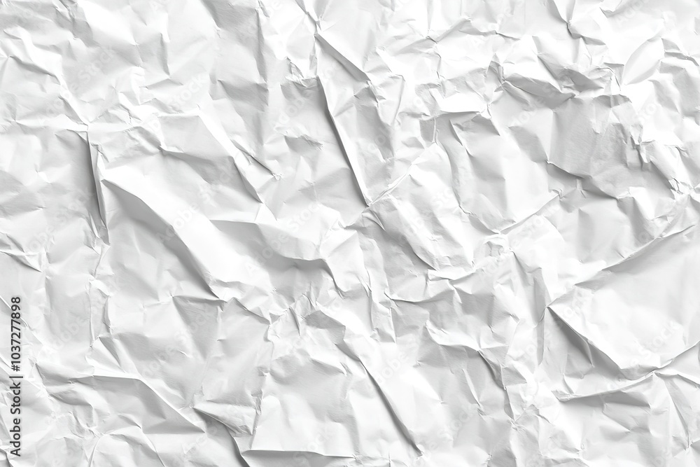 Aufkleber white paper texture background with crumpled surface, blank sheet for design and print