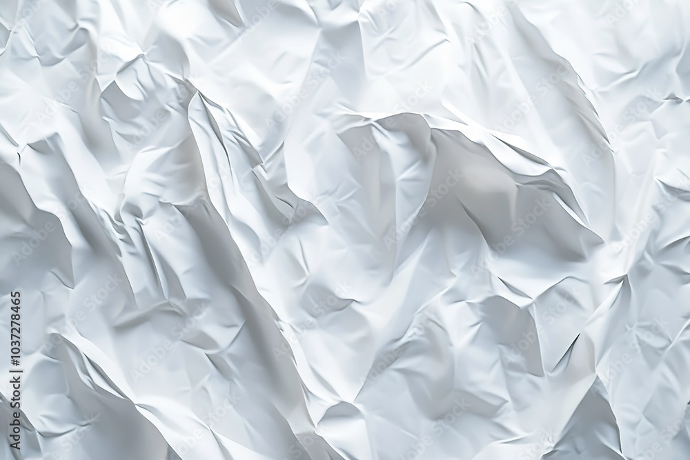 Aufkleber white paper texture background with crumpled surface, blank sheet for design and print