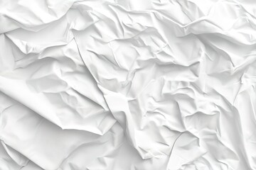White paper texture background with crumpled surface, blank sheet for design and print