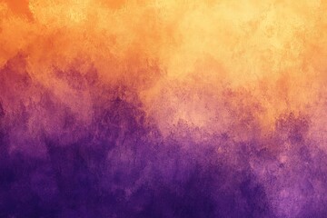 Obraz premium A smooth orange and purple gradient background, digital art with soft brush strokes, paint texture, oil painting, textured brushwork, and dark amber