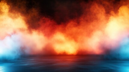 Dynamic colorful smoke and fire backgrounds for creative designs