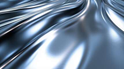 Abstract background sleek metallic surface with smooth, futuristic lines and reflections of light.