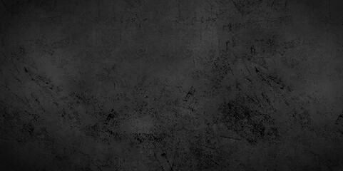 Dark Black background texture, old vintage charcoal black backdrop paper with watercolor. Abstract background with black wall surface, black stucco texture. Black gray satin dark texture luxurious.