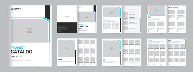 Creative Catalog design, furniture product , product catalog layout editable catalog