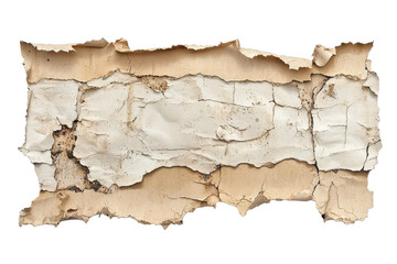 Close-up of torn parchment paper with aged texture, perfect for background design or vintage projects.