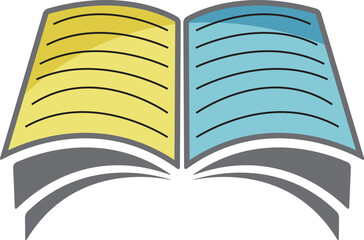 Book image icon vector clipart design