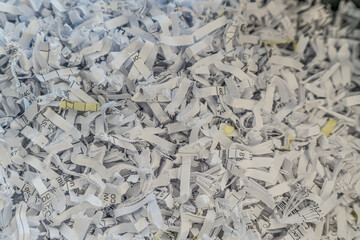 Shredded documents to keep secrets at office