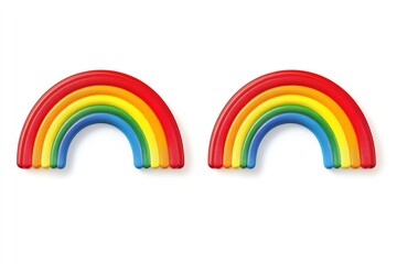 Obraz premium Arc-en-ciel en double pour célébrer la diversité 