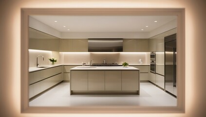 Contemporary Luxury Kitchen with Island Seating and Glossy Cabinets